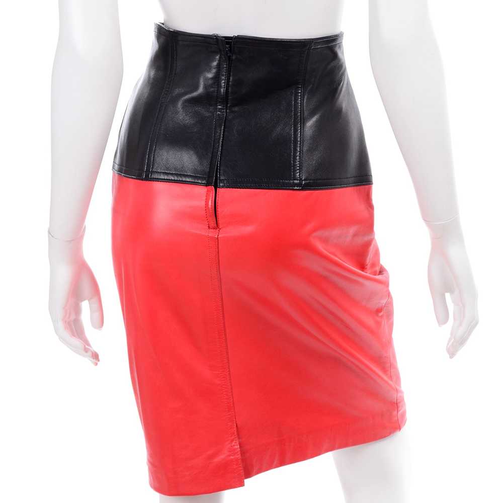 Vintage Margaretha Ley for Escada Leather Skirt i… - image 7