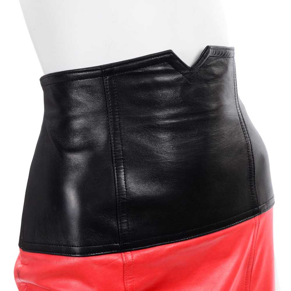 Vintage Margaretha Ley for Escada Leather Skirt i… - image 8