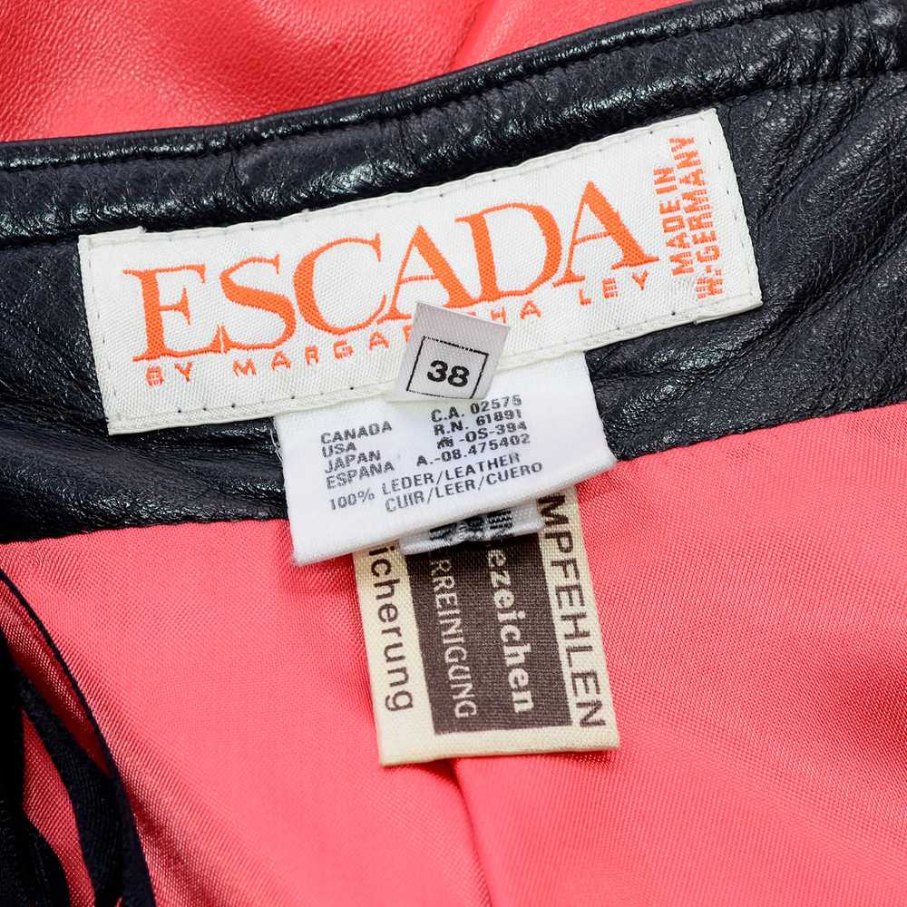 Vintage Margaretha Ley for Escada Leather Skirt i… - image 9