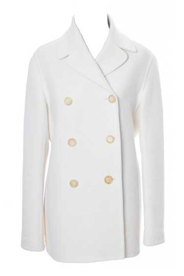 Vintage White Wool Celine Coat Medium