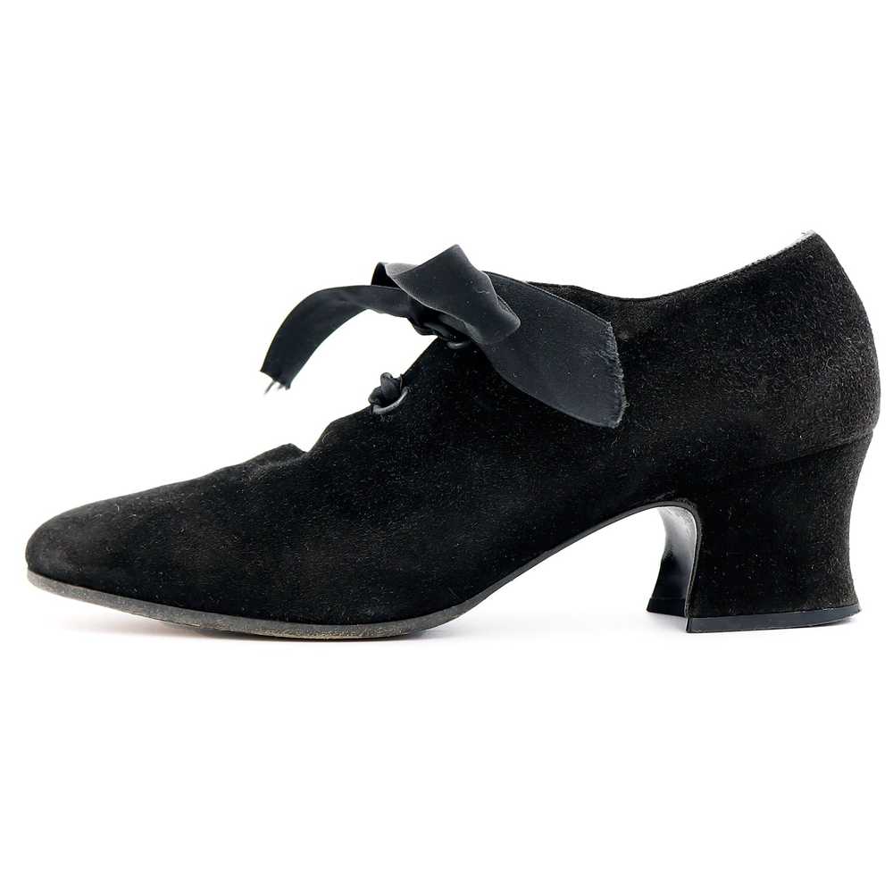 Vintage Yves Saint Laurent Black Suede Tie Shoes … - image 4
