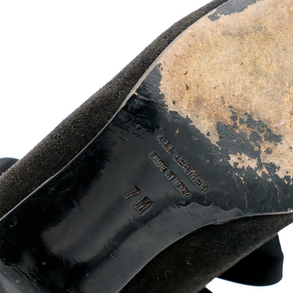 Vintage Yves Saint Laurent Black Suede Tie Shoes … - image 5