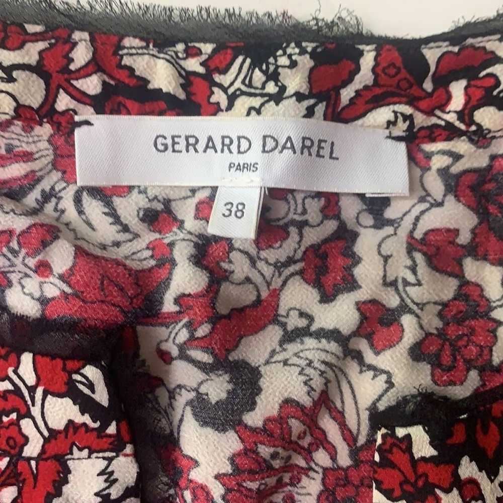 Gerard Darel Paris 38 shift dress Floral red - image 4