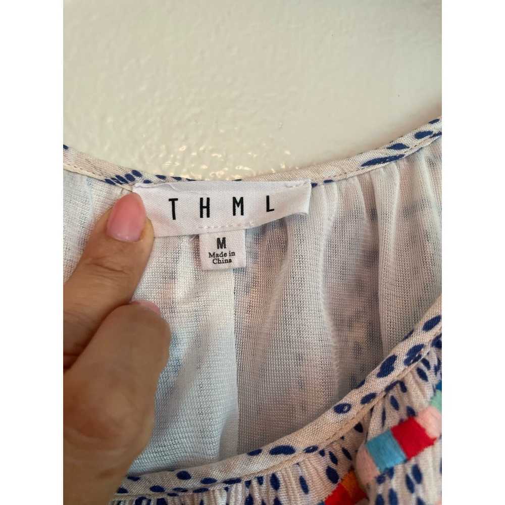 THML Cami Midi Sundress with Ties and Ruffles siz… - image 8