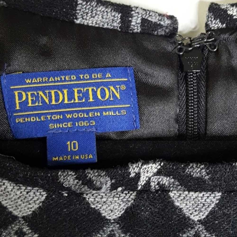 Pendleton Aztec Wool Sleeveless Dress Size 10 - image 7