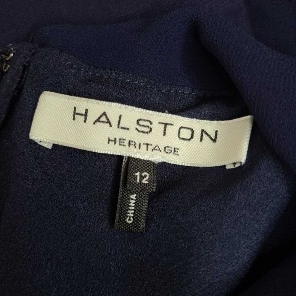 Halston Heritage Navy Dress CTT152017C Size 12 - image 9