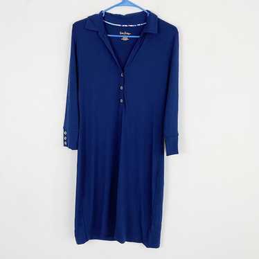 LILLY PULITZER navy long sleeve jersey dress - image 1