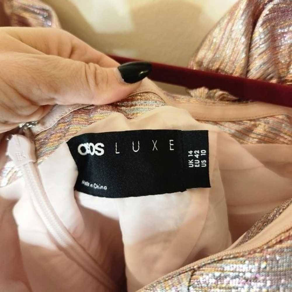 ASOS Women Design Luxe Off The Shoulder Minidress… - image 8