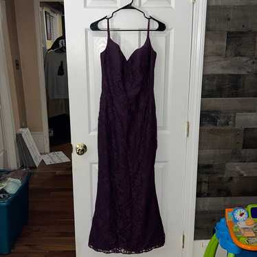 Bari Jay Purple Sweetheart Textured Dress Size 8 - image 1