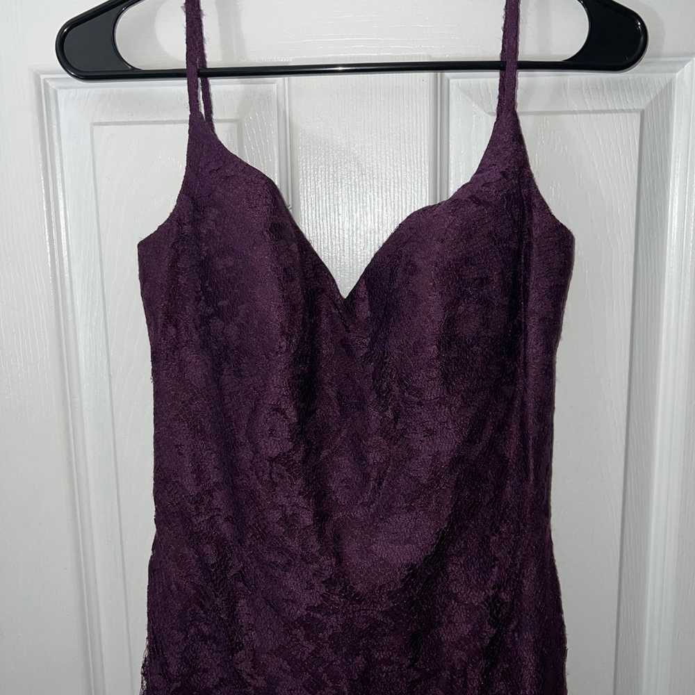 Bari Jay Purple Sweetheart Textured Dress Size 8 - image 2