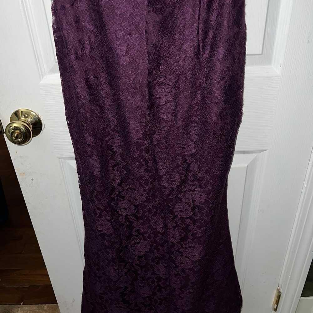 Bari Jay Purple Sweetheart Textured Dress Size 8 - image 3