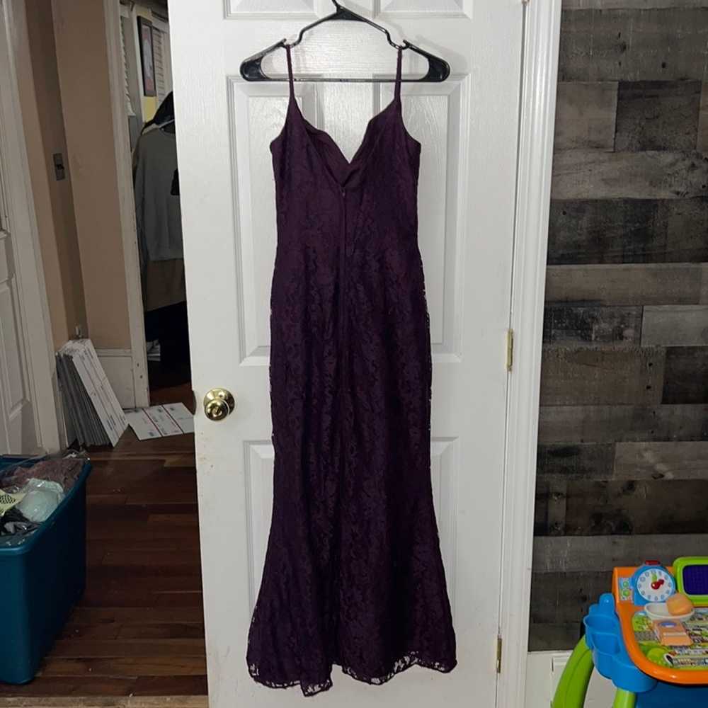 Bari Jay Purple Sweetheart Textured Dress Size 8 - image 4
