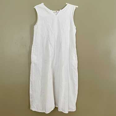 Matta White Midi Dress With Pockets 100% Cotton W… - image 1