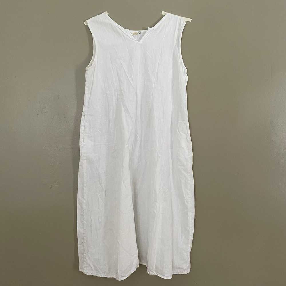 Matta White Midi Dress With Pockets 100% Cotton W… - image 3