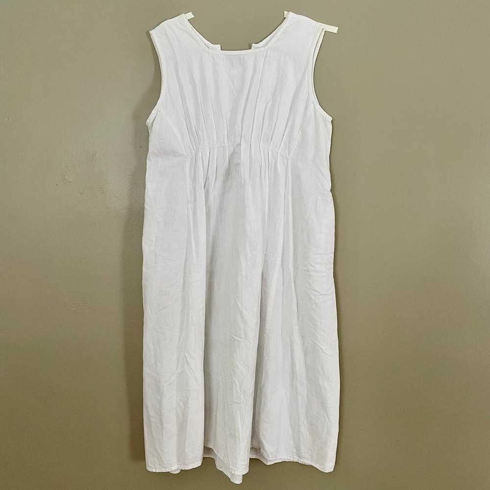 Matta White Midi Dress With Pockets 100% Cotton W… - image 7