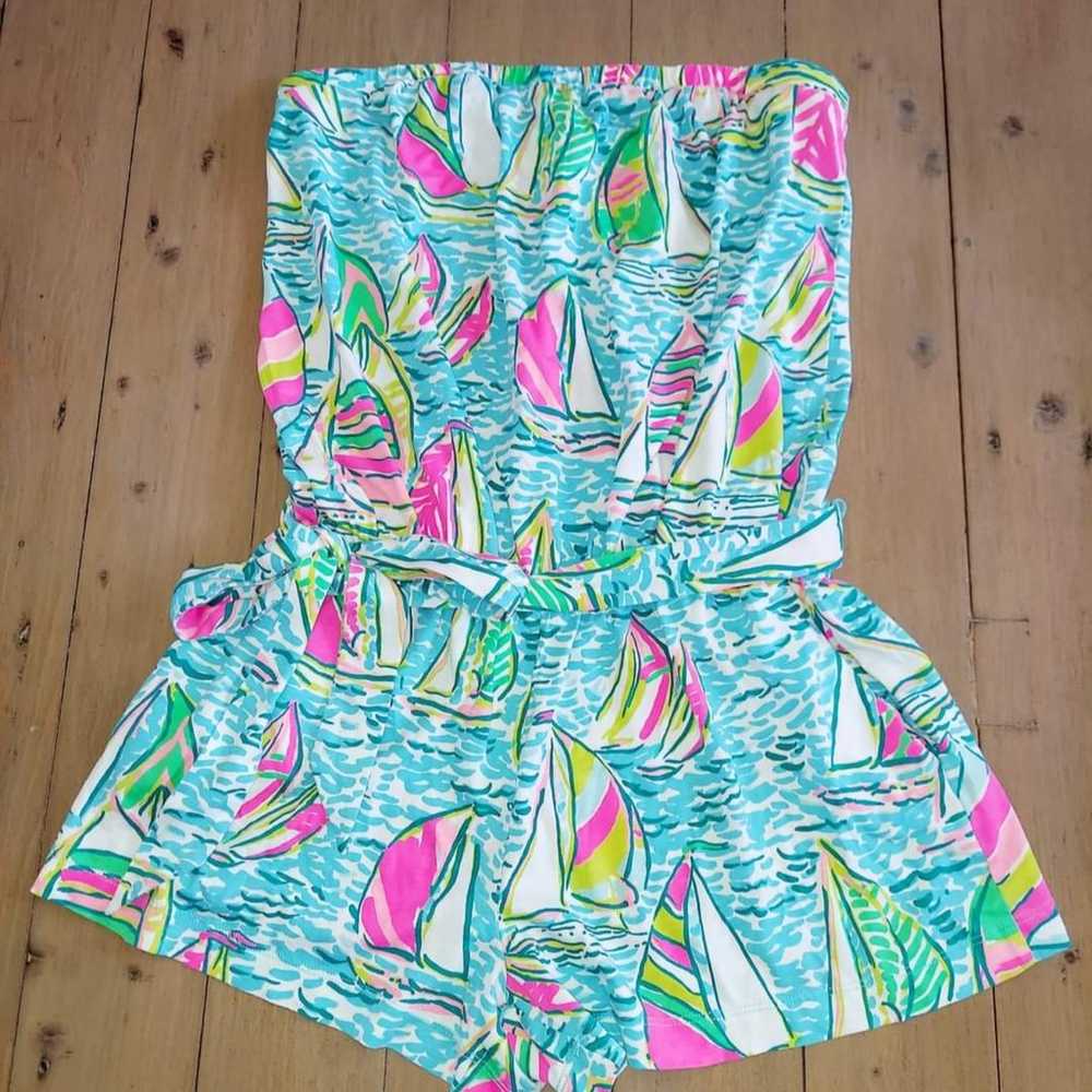 Lilly Pulitzer Strapless Ritz Romper You Gotta Re… - image 4