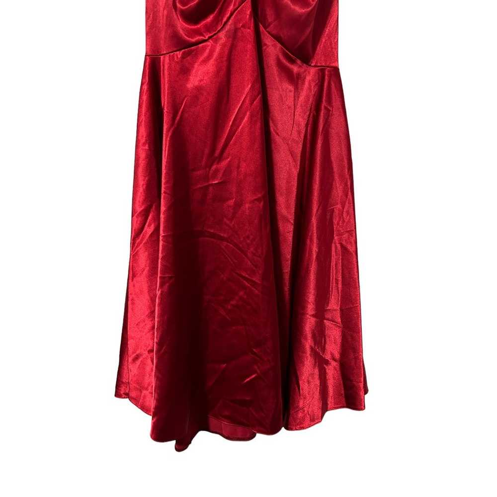 Vintage Y2K 90s Prom Strapless Formal Satin Gown … - image 5