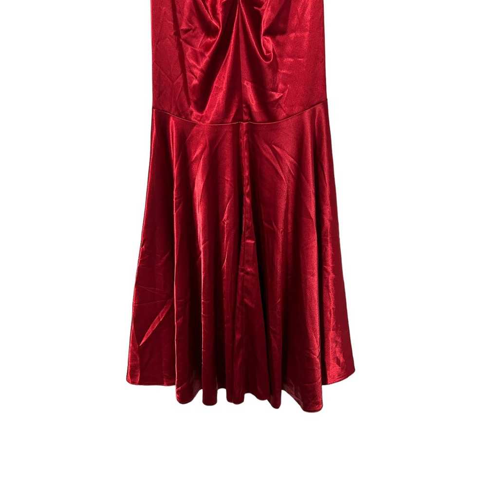 Vintage Y2K 90s Prom Strapless Formal Satin Gown … - image 8