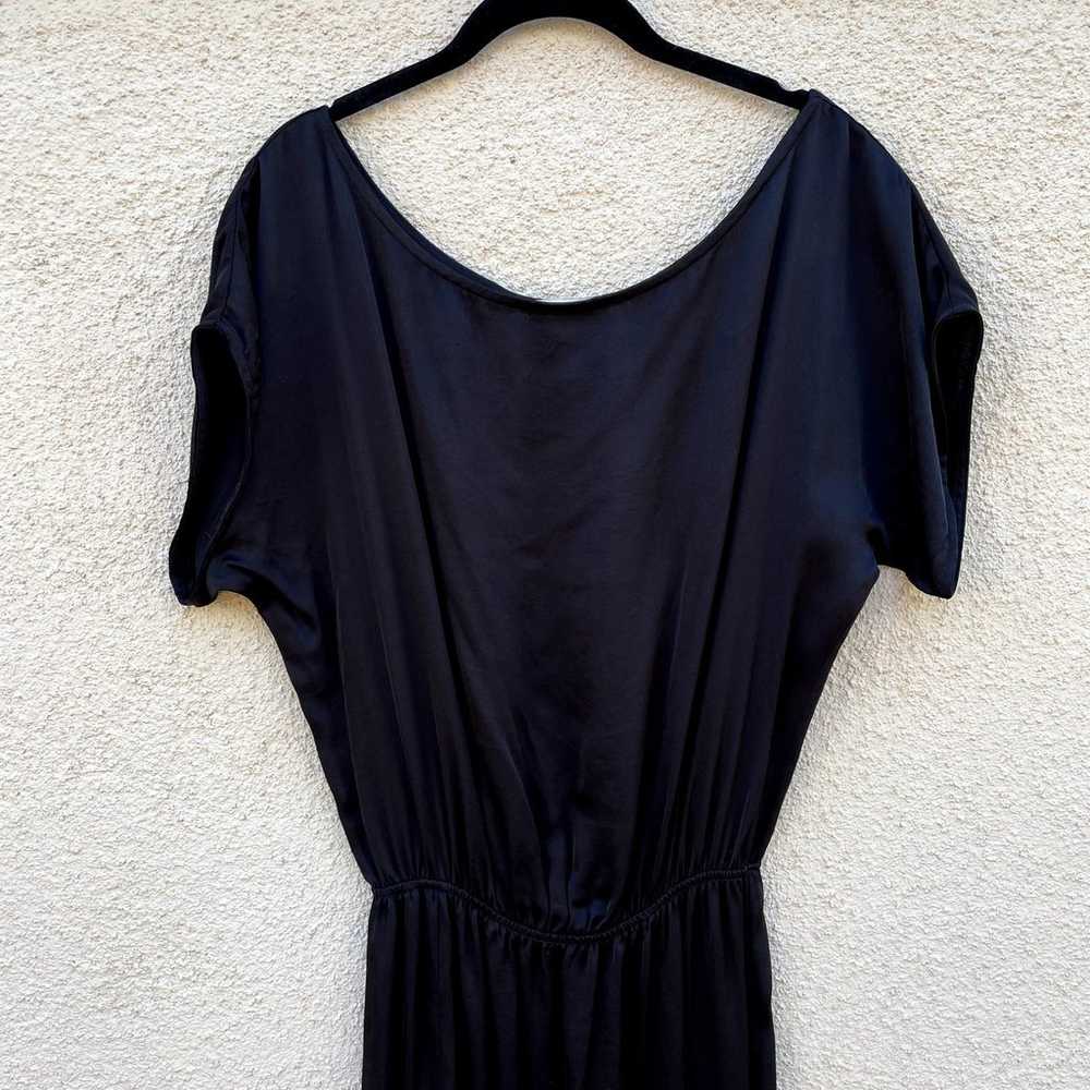 Stillwater Revolve Black Satin Maxi Dress S Elast… - image 2