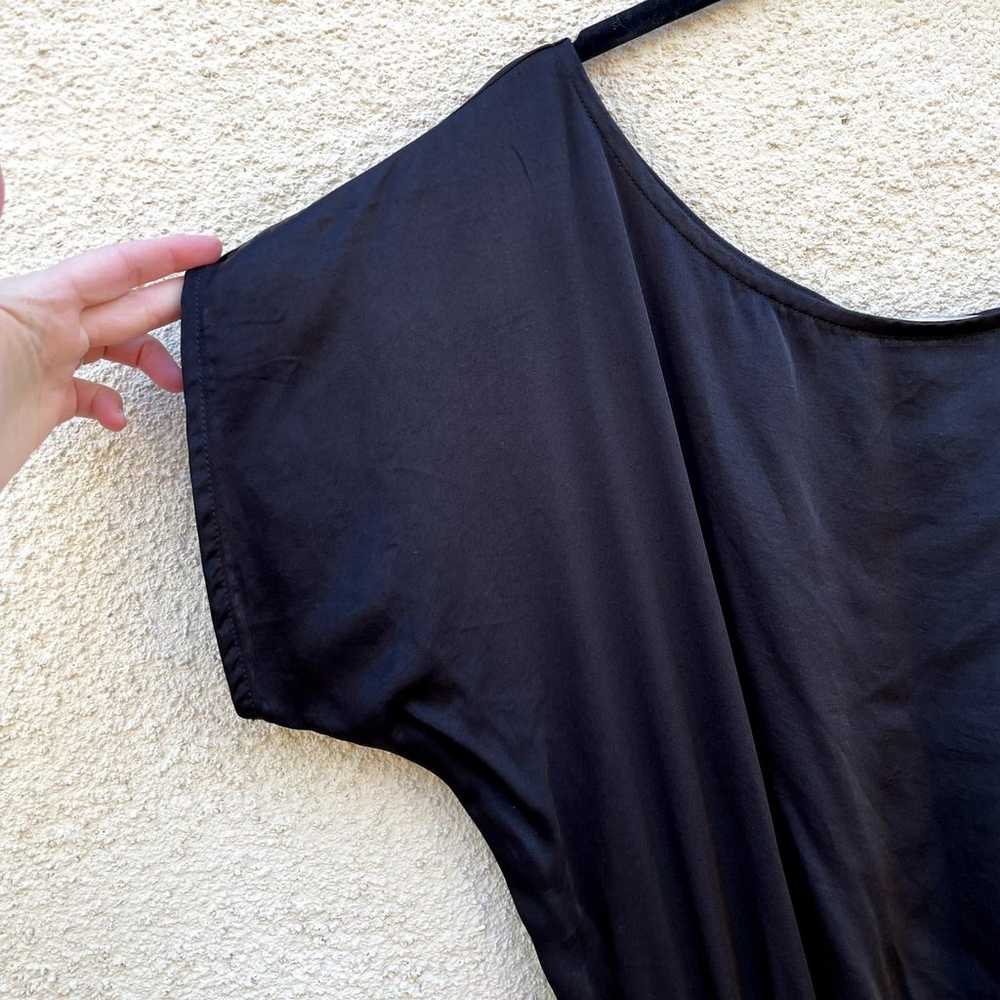 Stillwater Revolve Black Satin Maxi Dress S Elast… - image 3