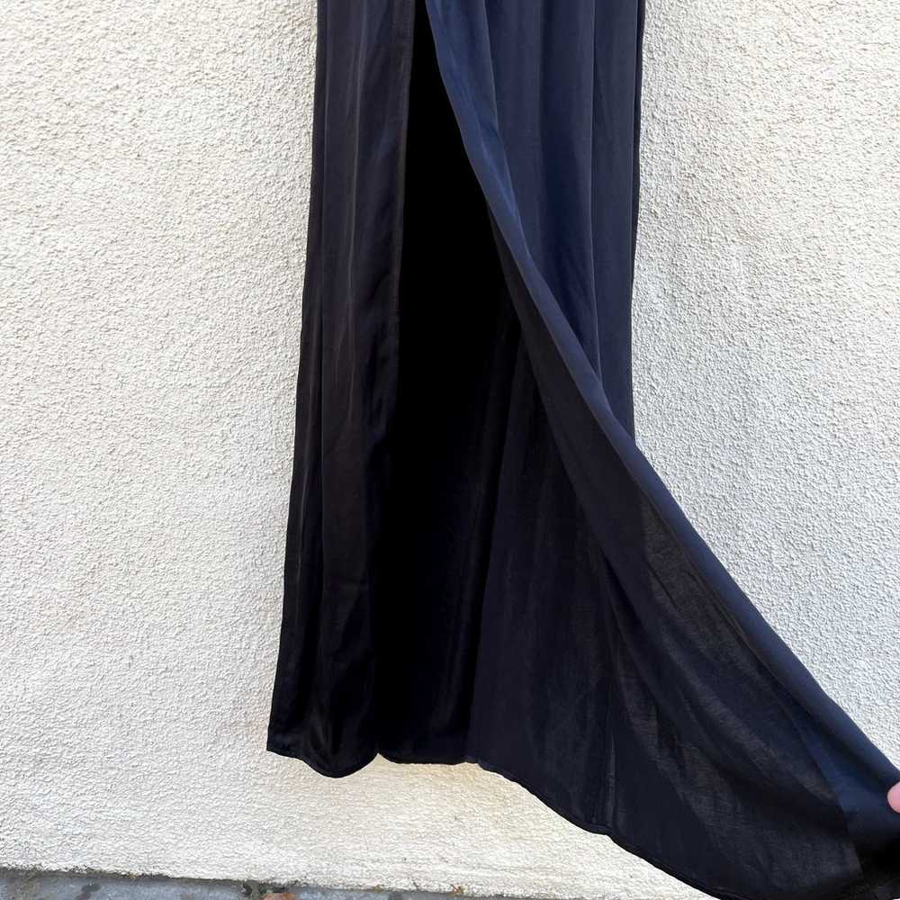 Stillwater Revolve Black Satin Maxi Dress S Elast… - image 5