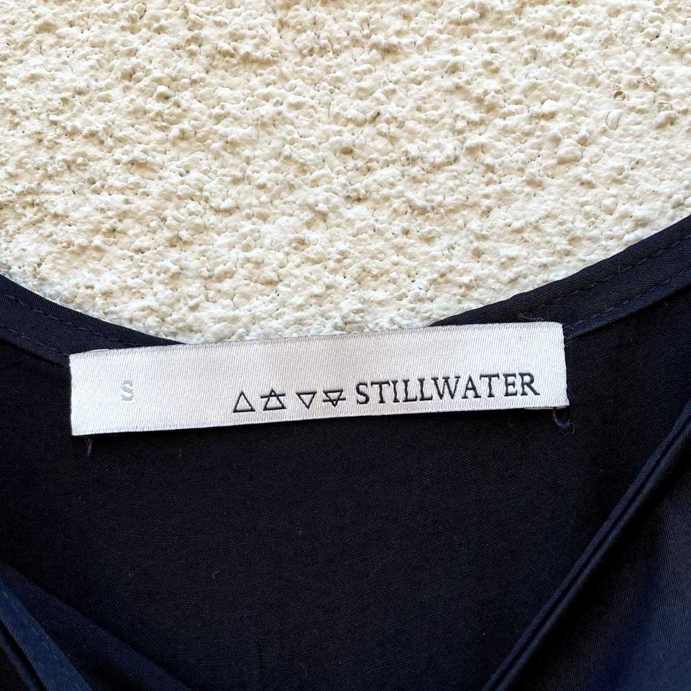 Stillwater Revolve Black Satin Maxi Dress S Elast… - image 6