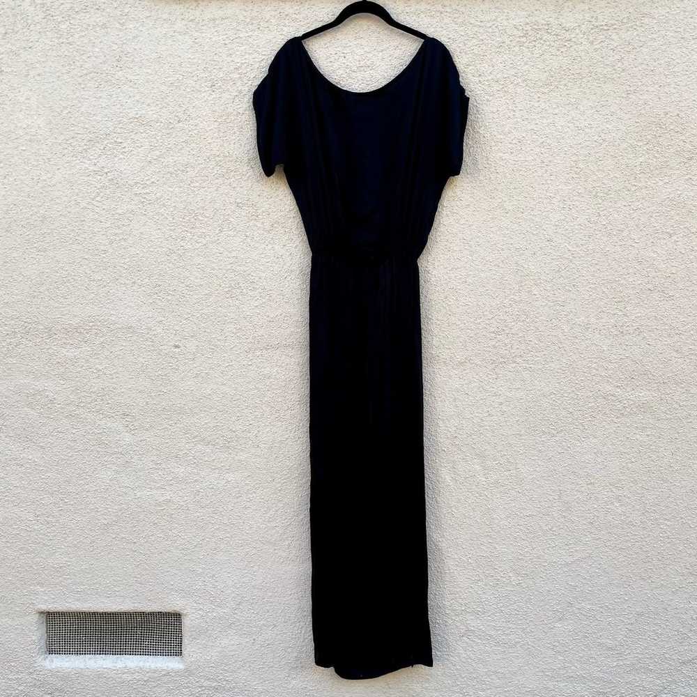 Stillwater Revolve Black Satin Maxi Dress S Elast… - image 8