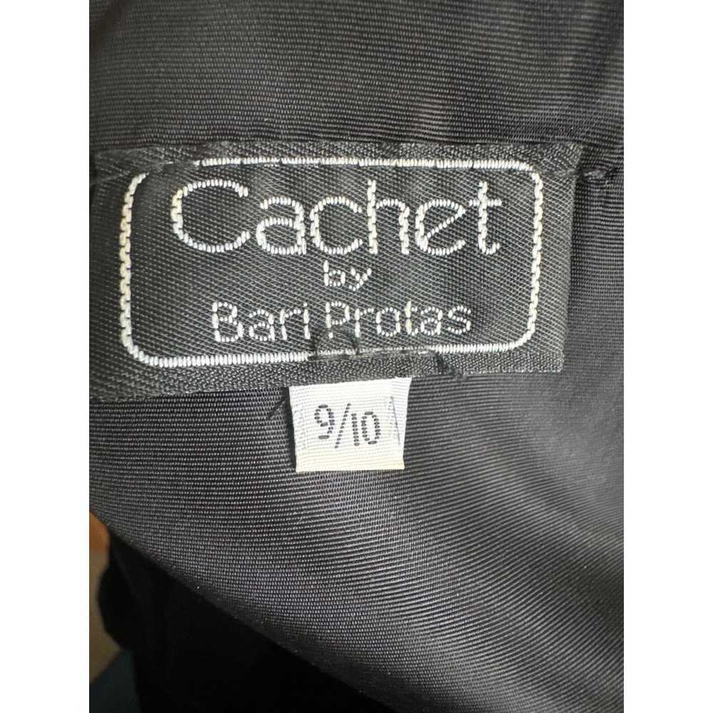 1990s Cachet by Bari Protas Black Velvet Sweethea… - image 11