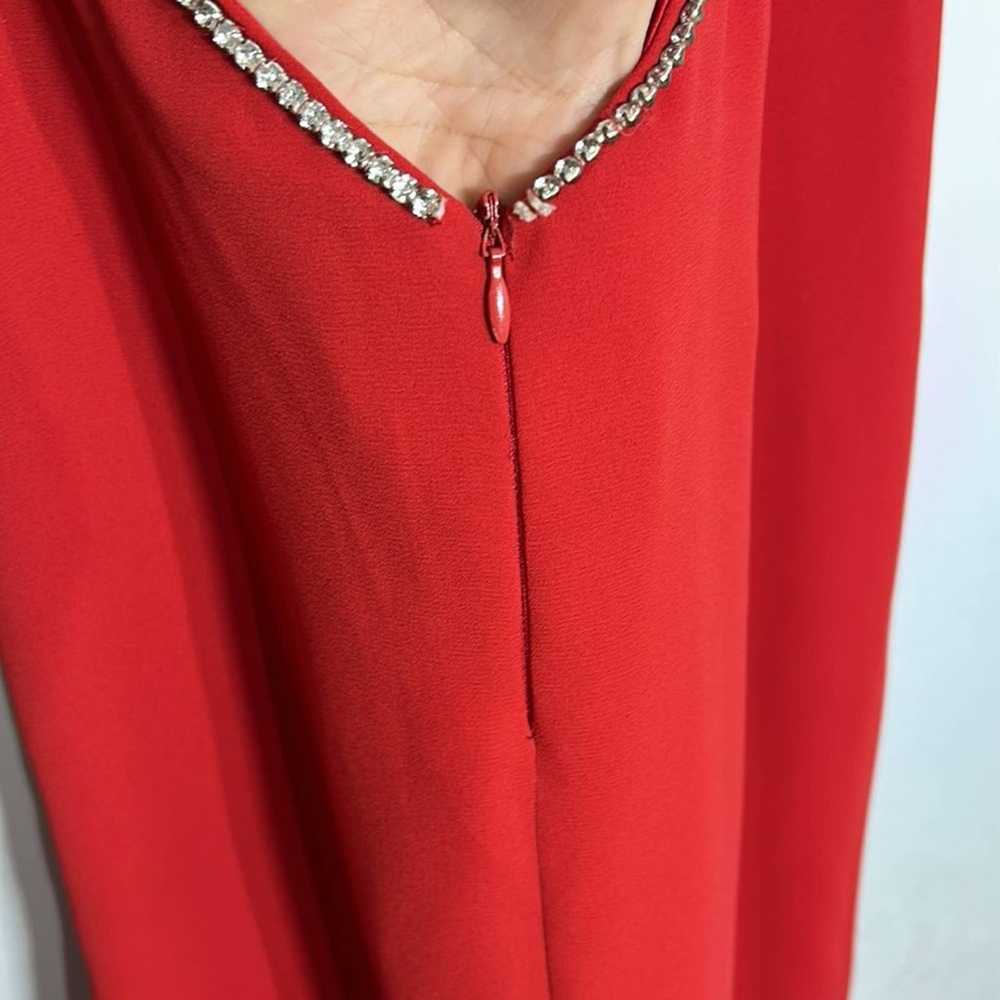Custom couture plunging v neck full length open b… - image 4