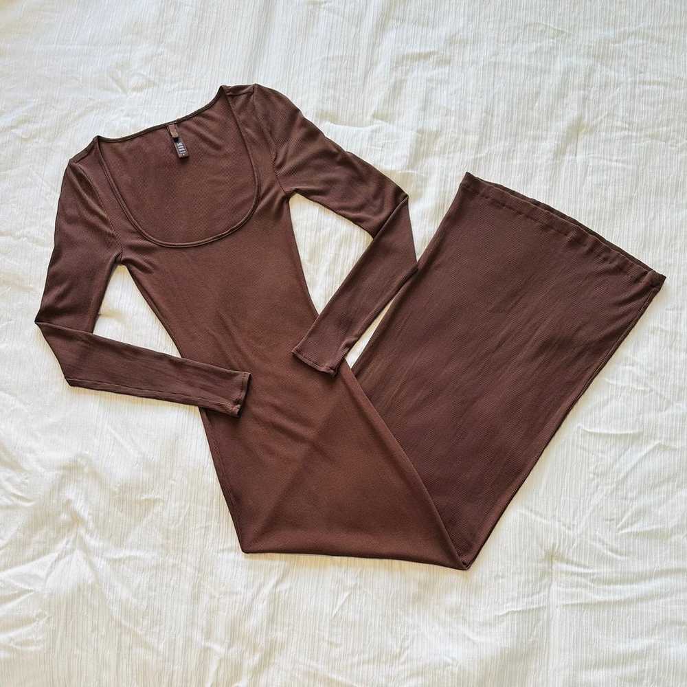 NWOT Skims Soft Lounge Long Sleeve Dress - Cocoa … - image 1
