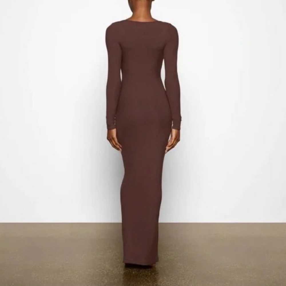 NWOT Skims Soft Lounge Long Sleeve Dress - Cocoa … - image 5