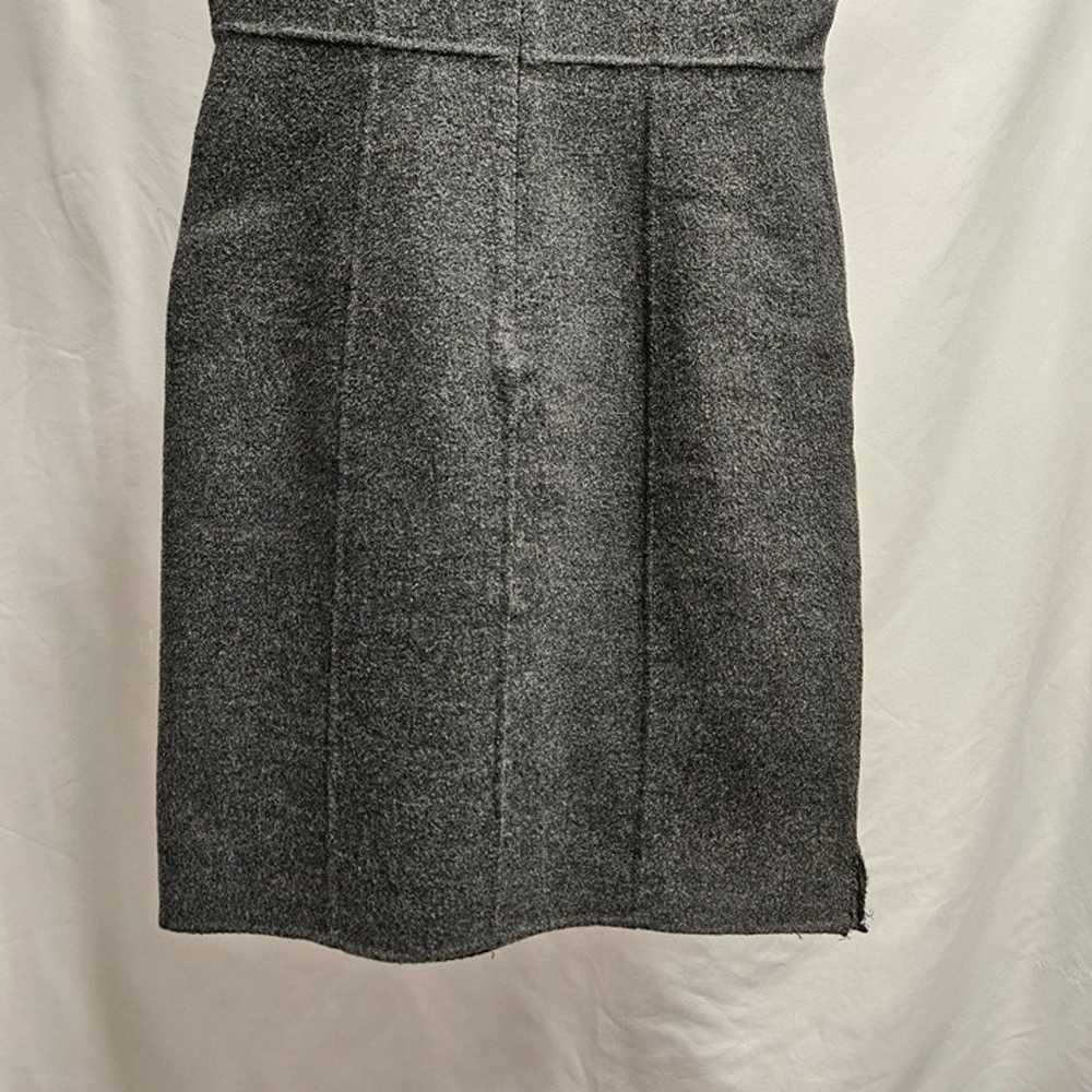THEORY wool 4 A-line Sheath midi dress grey pocke… - image 10