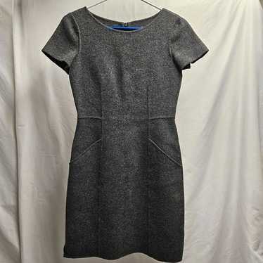 THEORY wool 4 A-line Sheath midi dress grey pocke… - image 1