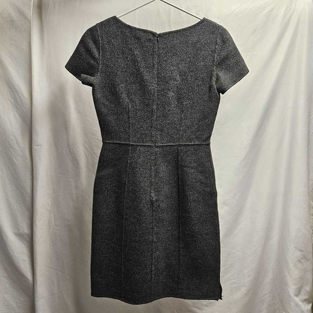 THEORY wool 4 A-line Sheath midi dress grey pocke… - image 8