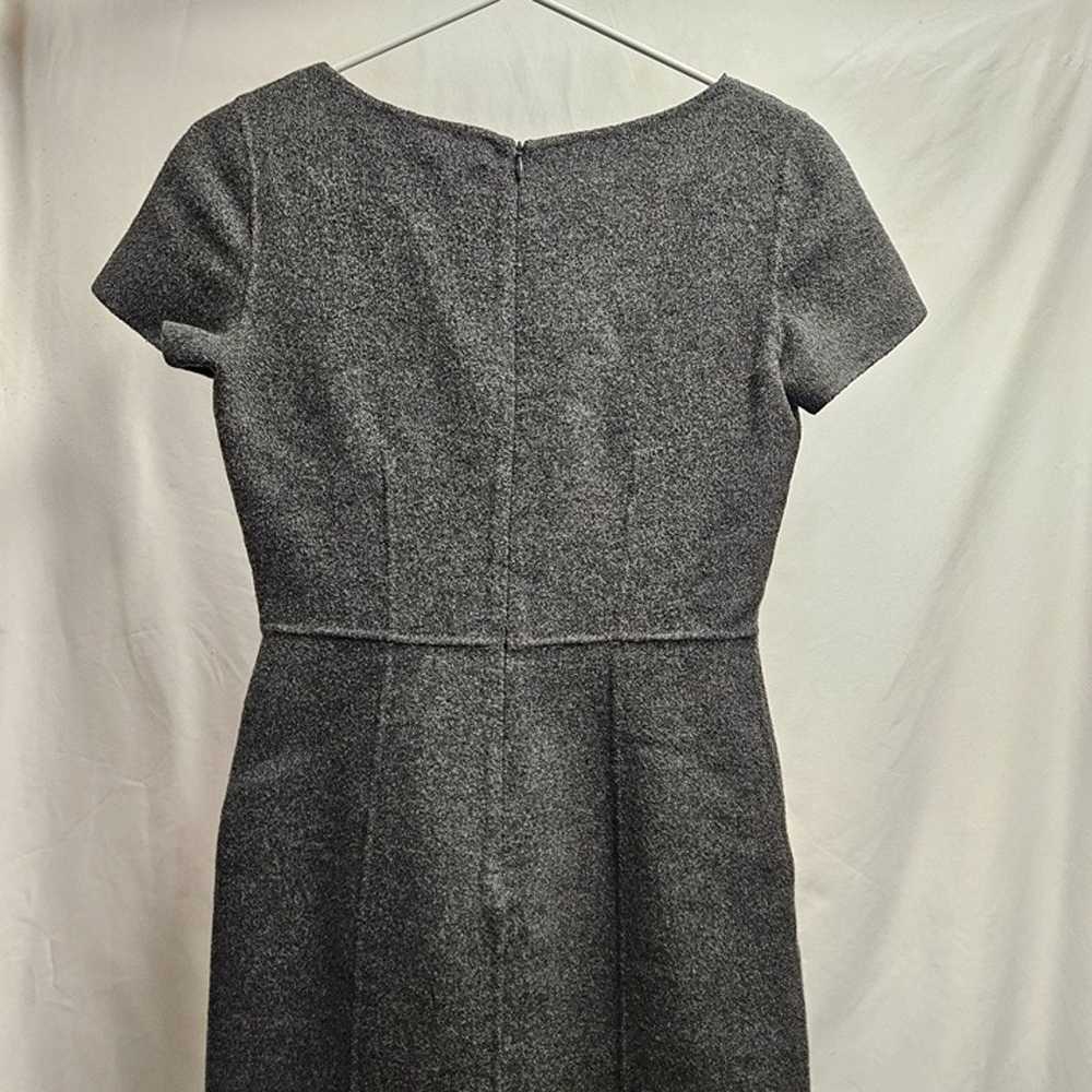 THEORY wool 4 A-line Sheath midi dress grey pocke… - image 9