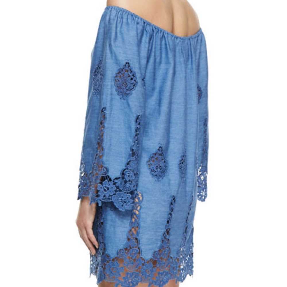 MIGUELINA blue Bridgette Floral Crochet Dress - image 2