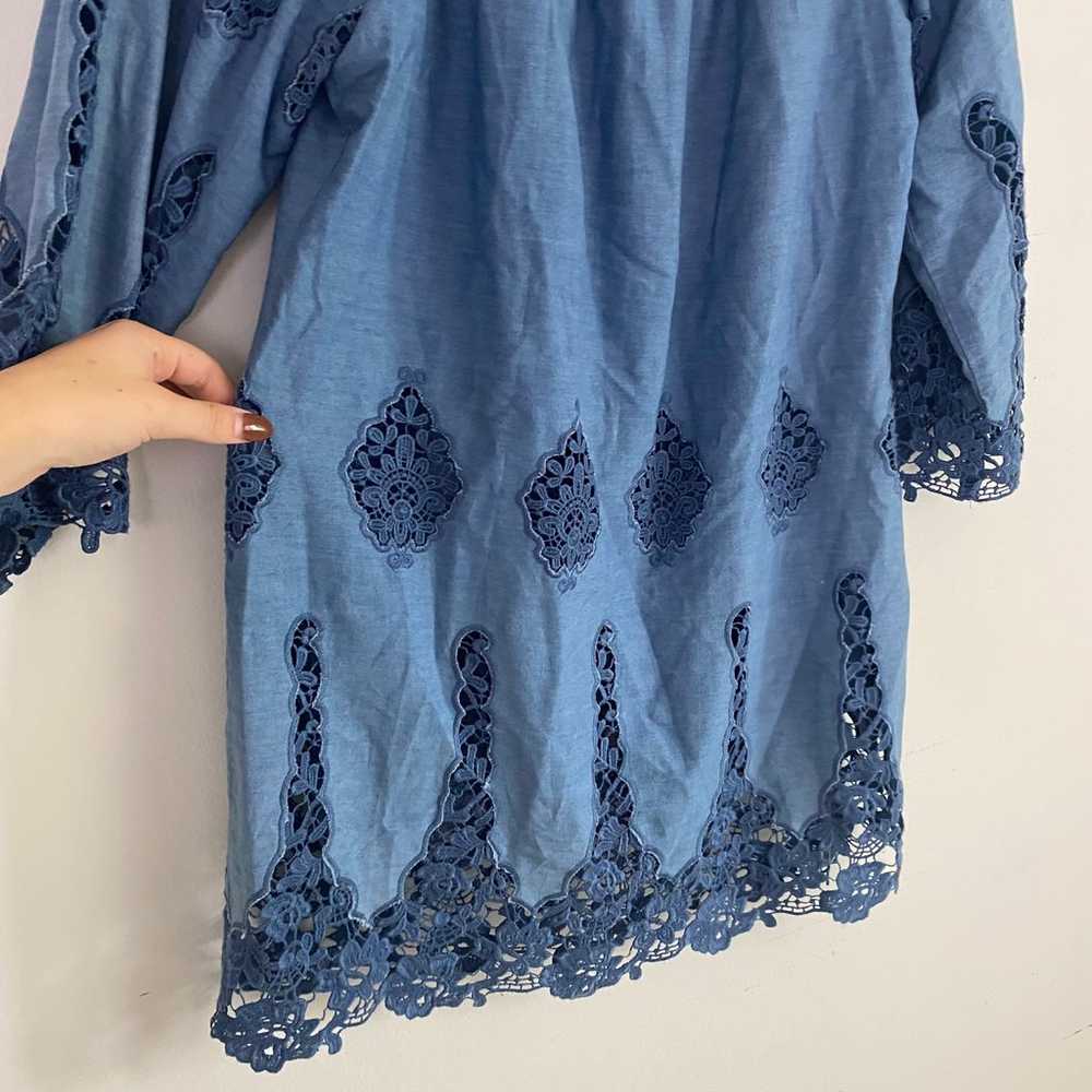 MIGUELINA blue Bridgette Floral Crochet Dress - image 6