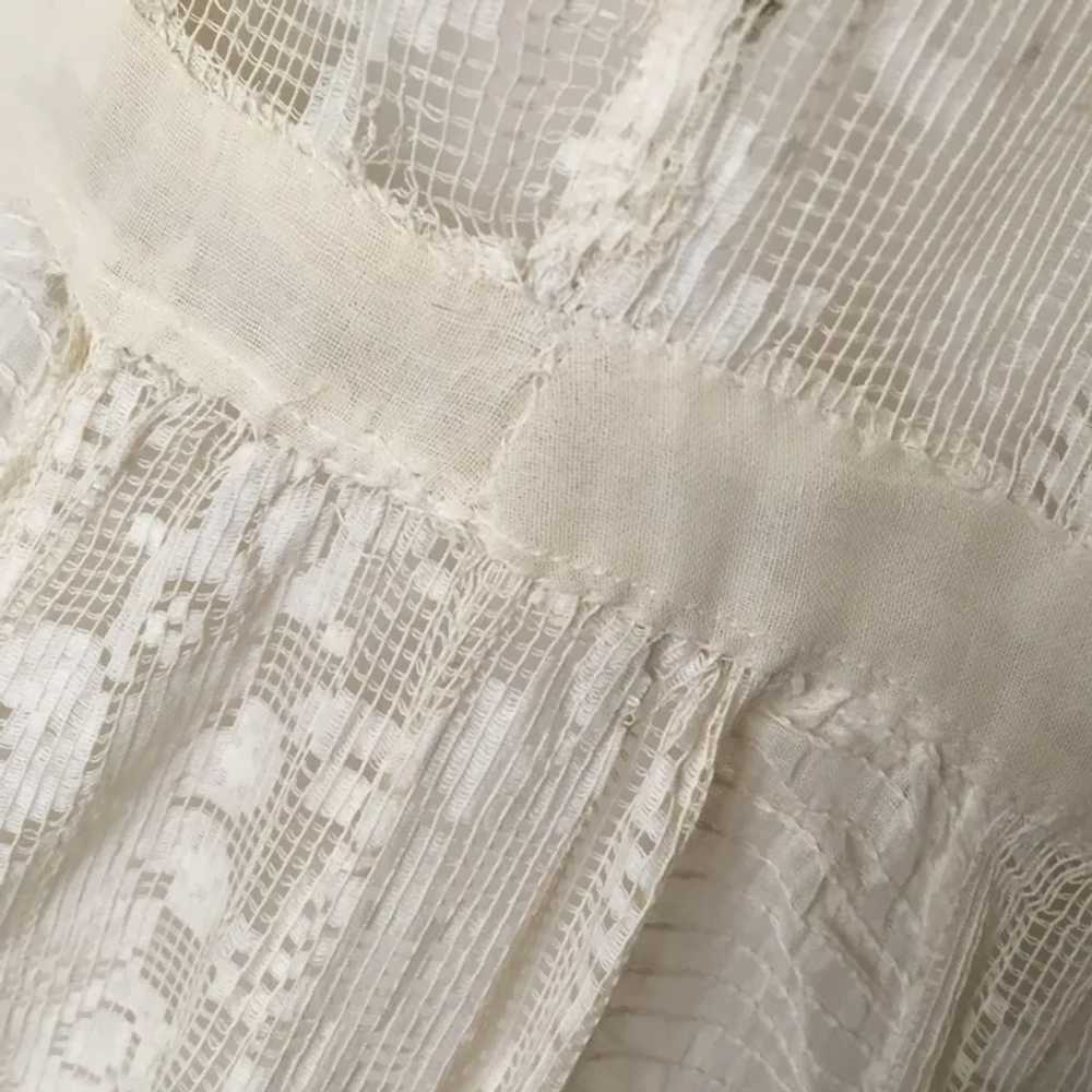 Creamy White Antique Filet Lace Tea Dress Wedding… - image 7