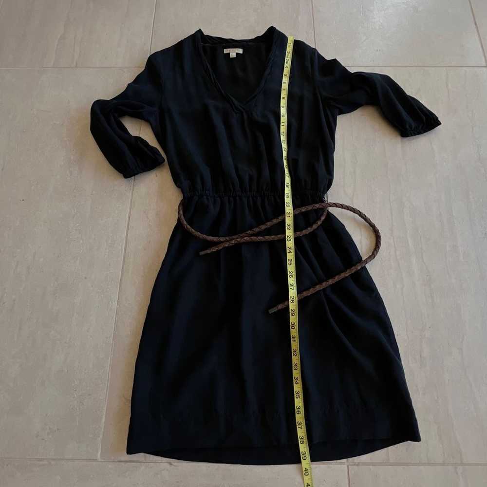 Burberry Brit Black Silk Shift Dress V Neck 3/4 S… - image 10