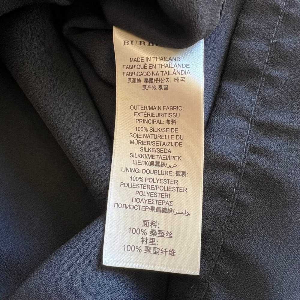 Burberry Brit Black Silk Shift Dress V Neck 3/4 S… - image 7