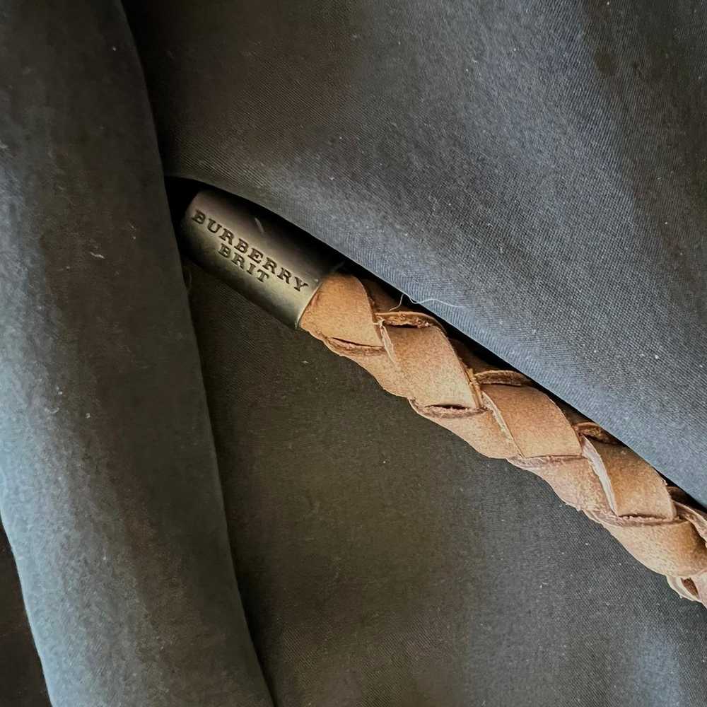 Burberry Brit Black Silk Shift Dress V Neck 3/4 S… - image 8