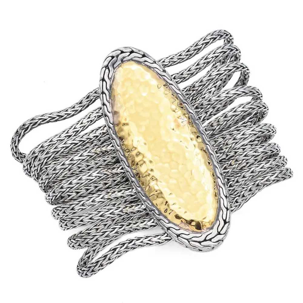 John Hardy Palu Sterling Silver & 22K Yellow Gold… - image 2