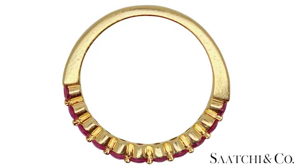 14K Yellow Gold Ring with 0.60 Ct Natural Ruby - … - image 3
