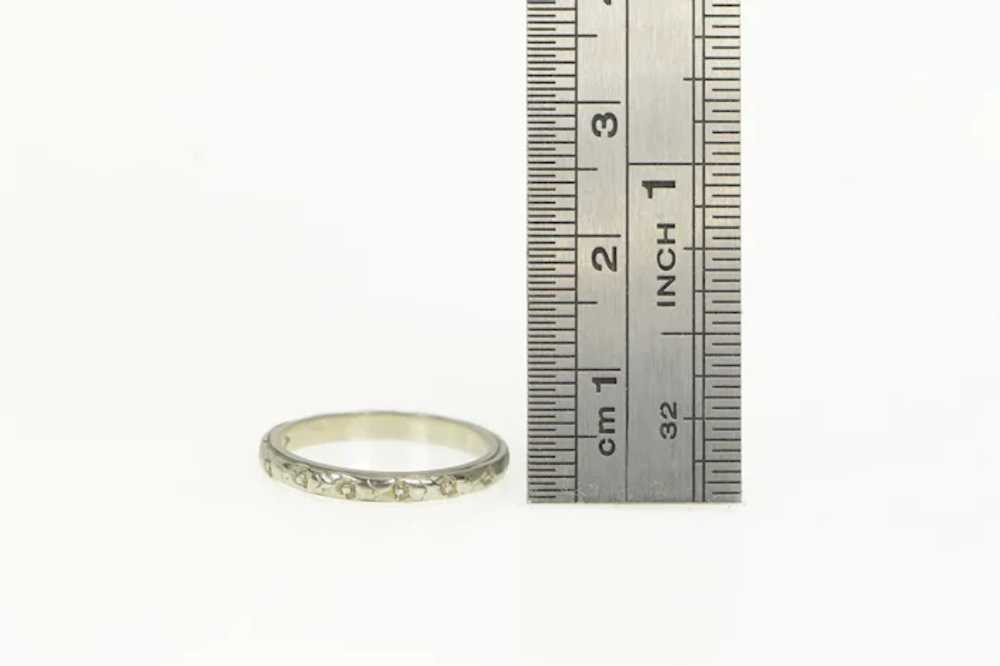 18K 2.5mm Orange Blossom Wedding Band Ring Size 5… - image 4