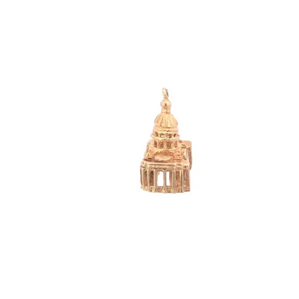 14K 3D Capitol Building USA Washington DC Charm/P… - image 2