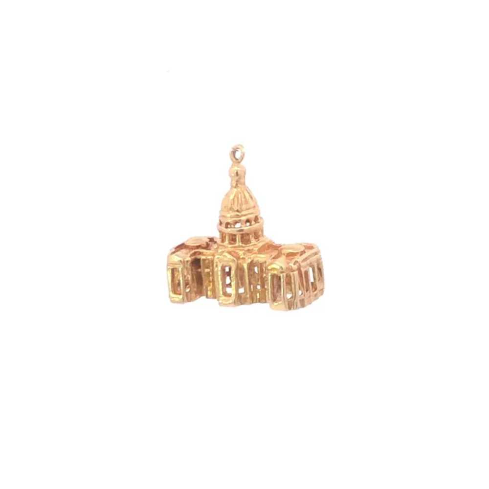 14K 3D Capitol Building USA Washington DC Charm/P… - image 3