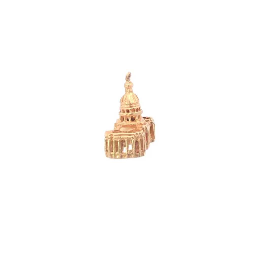 14K 3D Capitol Building USA Washington DC Charm/P… - image 4