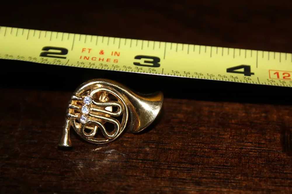 Vintage 1970's French Horn Pin - image 3
