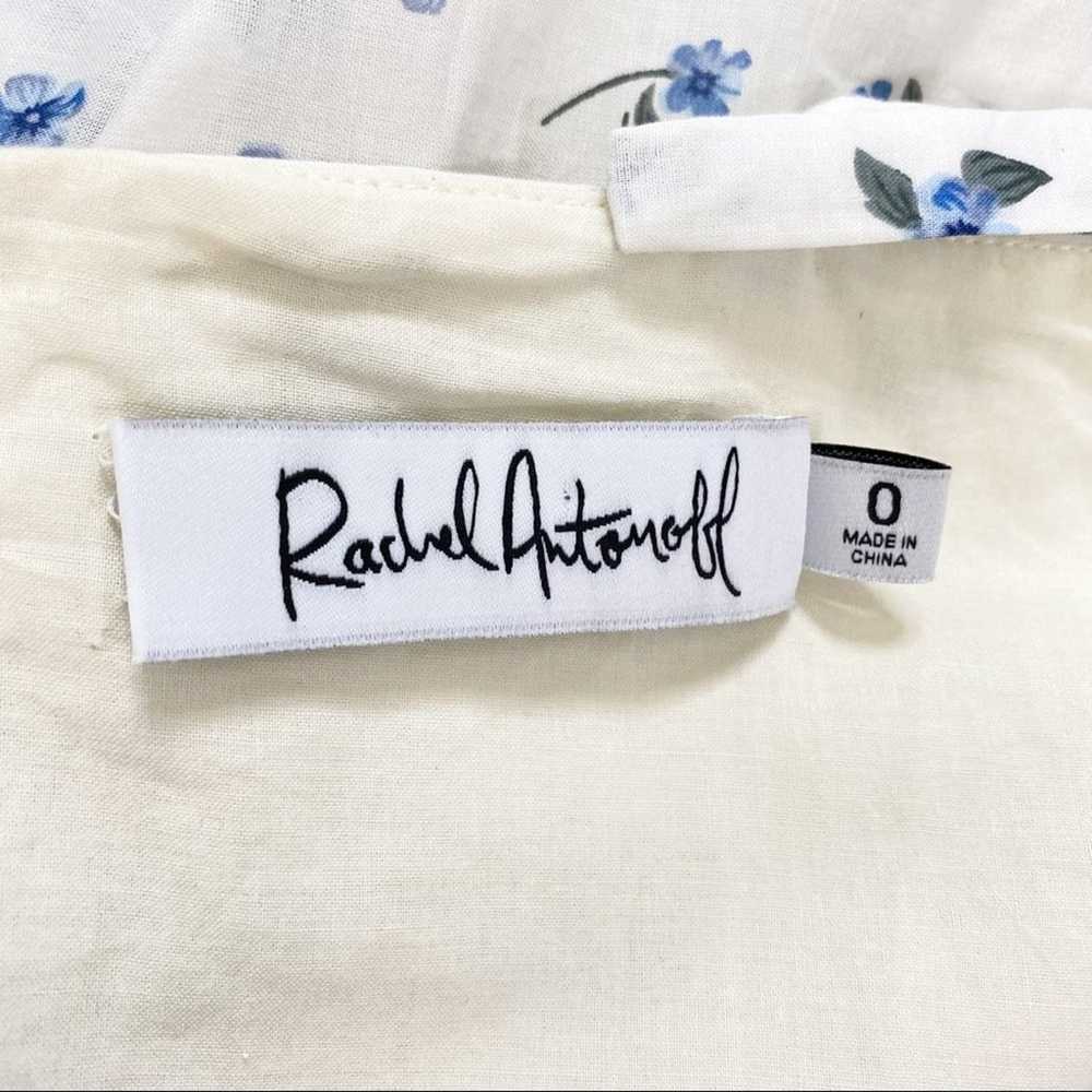 Rachel Antonoff Ali Floral Tie Front Cotton Midi … - image 3