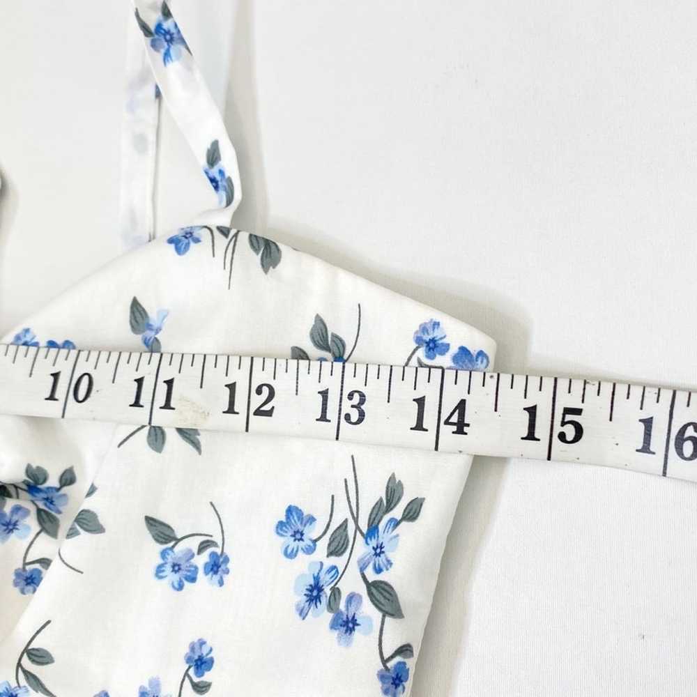 Rachel Antonoff Ali Floral Tie Front Cotton Midi … - image 5